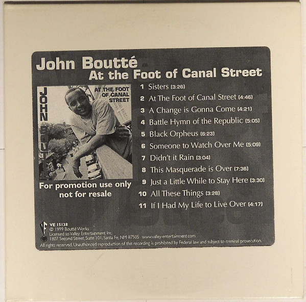 JOHN BOUTTÉ - At The Foot of Canal Street cover 