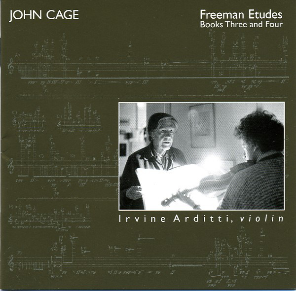 JOHN CAGE - John Cage, Irvine Arditti ‎: Freeman Etudes, Books Three And Four cover 