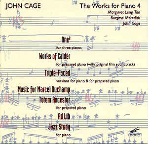 JOHN CAGE - The Works For Piano 4 cover 