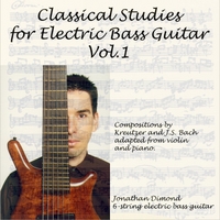 JONATHAN DIMOND - Classical Studies for Electric Bass Guitar, Vol.1 cover 