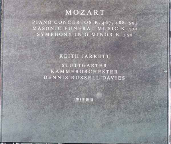 KEITH JARRETT - Mozart ‎– Piano Concertos K. 467, 488, 595 / Masonic Funeral Music K. 477 / Symphony In G Minor K. 550 cover 