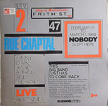 KENNY CLARKE - Live at Ronnie's Album 2: Rue Chaptal cover 