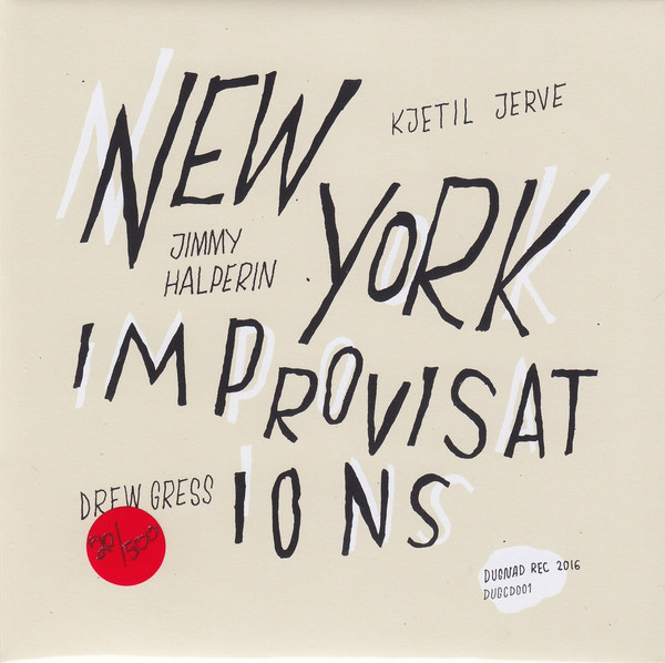 KJETIL JERVE - Kjetil Jerve, Jimmy Halperin, Drew Gress ‎: New York Improvisations cover 
