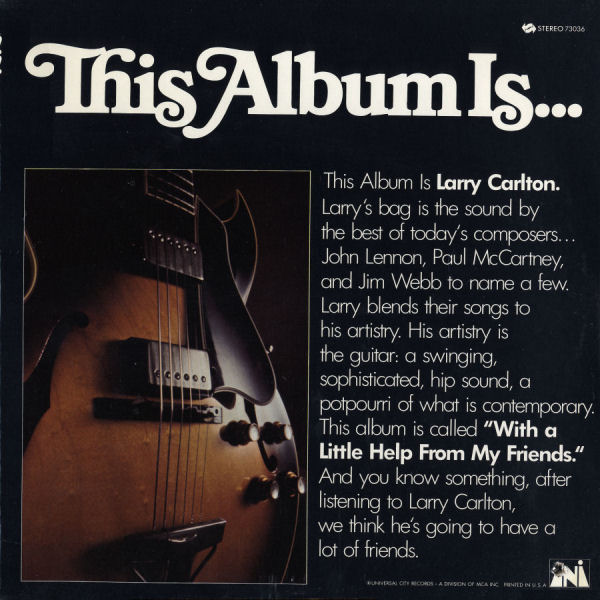 LARRY CARLTON - With a Little Help From My Friends cover 