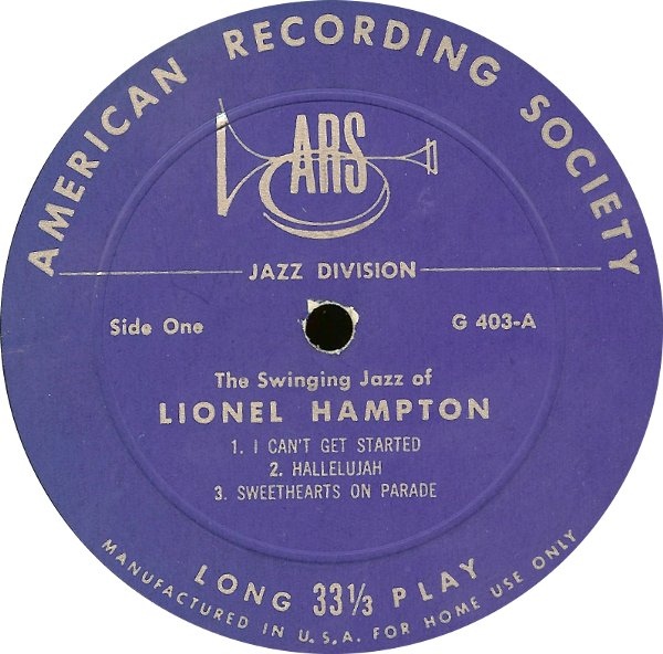 LIONEL HAMPTON - The Swinging Jazz Of Lionel Hampton cover 