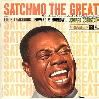 LOUIS ARMSTRONG - Louis Armstrong and Edward R. Murrow With Leonard Bernstein ‎: Satchmo The Great cover 