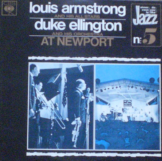 LOUIS ARMSTRONG - Louis Armstrong / Duke Ellington ‎: At Newport cover 