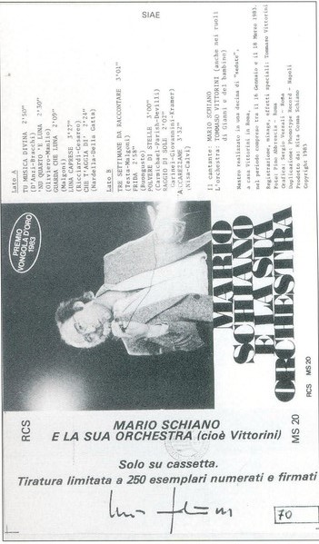 MARIO SCHIANO - E La Sua Orchestra cover 