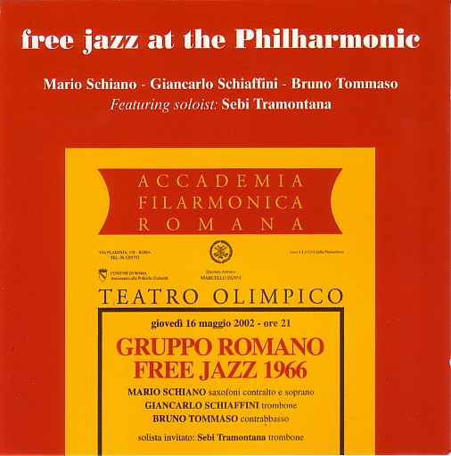 MARIO SCHIANO - Free Jazz At The Philharmonic cover 