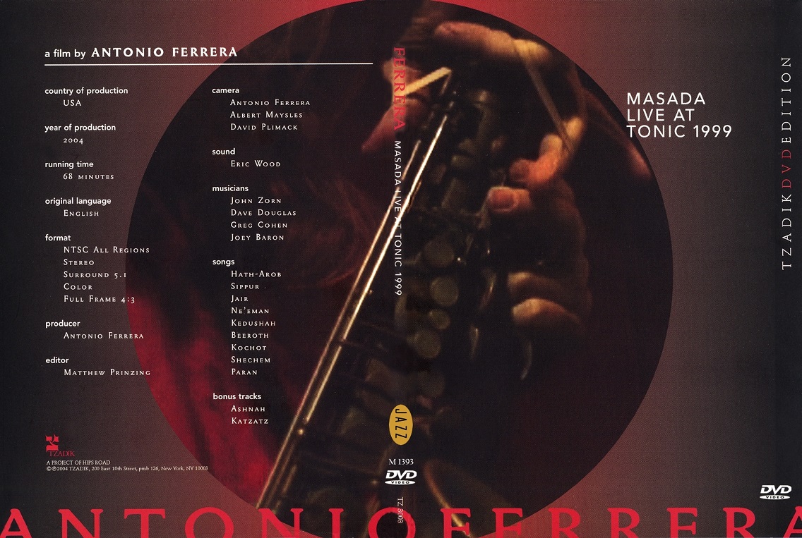 MASADA - Live At Tonic 1999 cover 