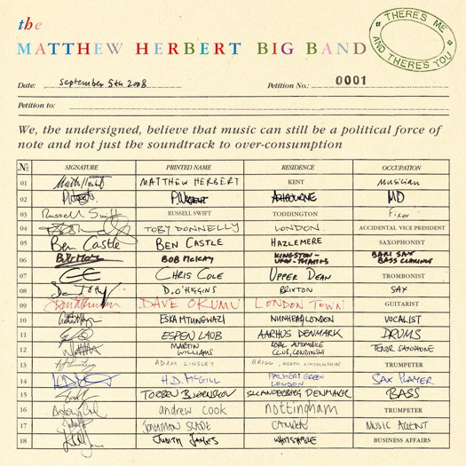 MATTHEW HERBERT - The Matthew Herbert Big Band ‎: There's Me And There's You cover 