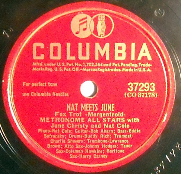METRONOME ALL STARS - Nat Meets June / Sweet Lorraine cover 