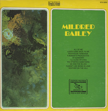 MILDRED BAILEY - Mildred Bailey cover 