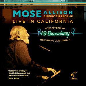 MOSE ALLISON - American Legend: Live In California cover 
