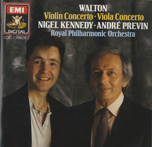 NIGEL KENNEDY - Nigel Kennedy / André Previn / The Royal Philharmonic Orchestra ‎: Walton - Violin Concerto • Viola Concerto cover 