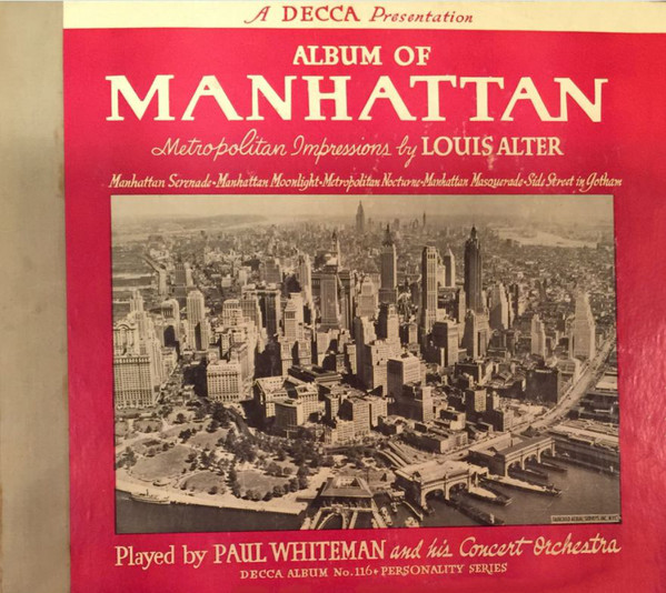 PAUL WHITEMAN - Album Of Manhattan - Metropolitan Impressions By Louis Alter cover 