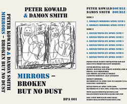PETER KOWALD - Peter  Kowald / Damon Smith : Mirrors, Broken - But No Dust cover 