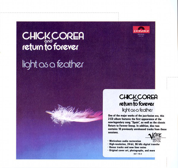 RETURN TO FOREVER - Chick Corea and Return To Forever ‎: Light As A Feather cover 