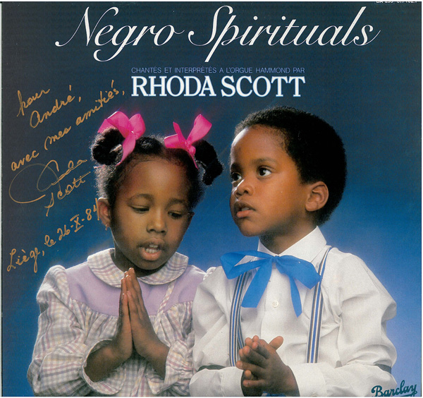 RHODA SCOTT - Negro Spirituals - Chantés Et Interprétés A L'Orgue Hammond Par Rhoda Scott cover 