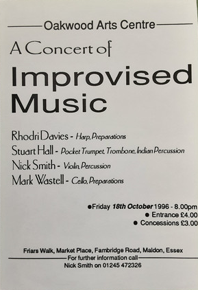 RHODRI DAVIES - Rhodri Davies / Stuart Hall / Nick Smith / Mark Wastell ‎– Archif #7 : Oakwood Arts Centre 18​/​10​/​1996 cover 