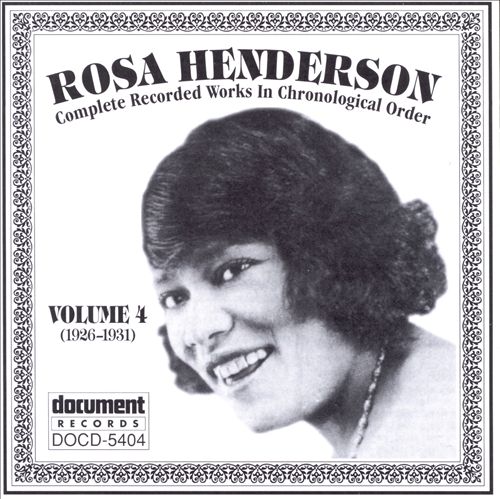 ROSA HENDERSON - Complete Recorded Works, Vol. 4 (1926-1931) cover 