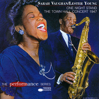 SARAH VAUGHAN - Sarah Vaughan & Lester Young : One Night Stand - The Town Hall Concert (1947) cover 