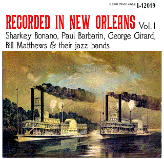 SHARKEY BONANO - Recorded in New Orleans Vol.1 cover 