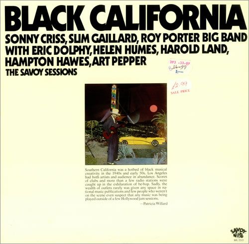 SONNY CRISS - Black California cover 
