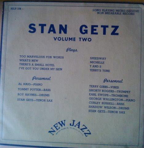 STAN GETZ - Stan Getz Volume Two cover 
