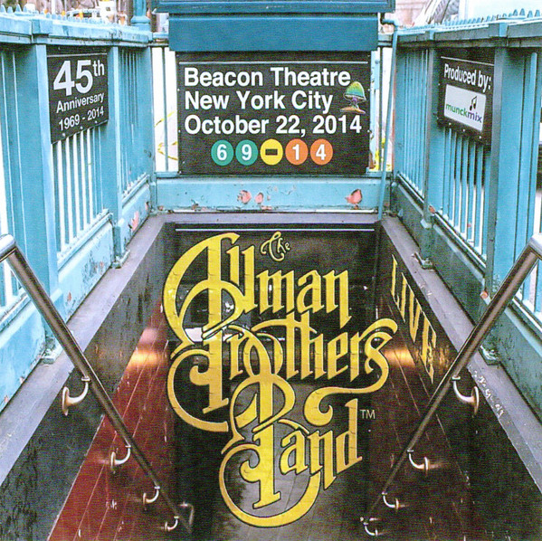 THE ALLMAN BROTHERS BAND - Beacon Theatre, New York City, October 22, 2014 cover 