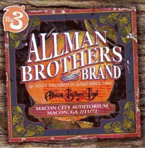 THE ALLMAN BROTHERS BAND - Macon City Auditorium Macon GA 2/11/72 cover 