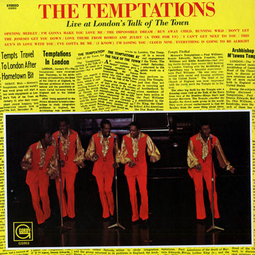 THE TEMPTATIONS - Live At London's Talk Of The Town cover 
