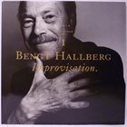 BENGT HALLBERG Improvisation album cover
