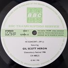 GIL SCOTT-HERON Gil Scott-Heron / Robert Cray : In Concert-397 album cover