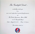 GRATEFUL DEAD One From The Vault album cover