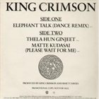 KING CRIMSON Elephant Talk album cover