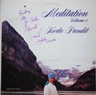KORLA PANDIT Meditation Volume 1 album cover