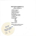 MATTHEW HERBERT Matthew Herbert #4 «Rum & Nuts» album cover