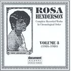 ROSA HENDERSON Complete Recorded Works, Vol. 3 (1924-1926) album cover