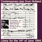 WILLEM BREUKER Contemporary Jazz for Holland / Litany for the 14th of June, 1966 album cover