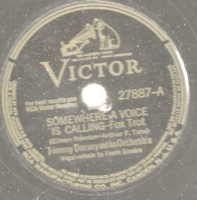 TOMMY DORSEY & HIS ORCHESTRA - Somewhere a Voice Is Calling / Well, Git It! cover 