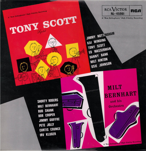 TONY SCOTT - Tony Scott Septet / Milt Bernhart And His Orchestra ‎: Untitled cover 