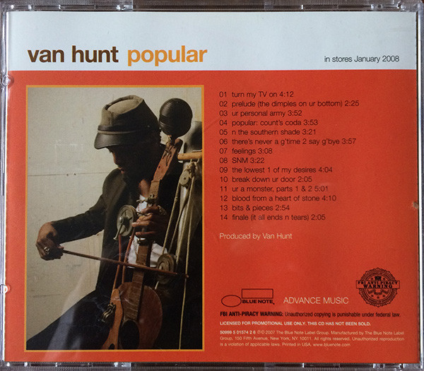 VAN HUNT - Popular cover 