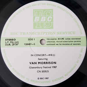 VAN MORRISON - In Concert-418 cover 