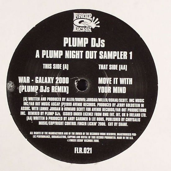 WAR - War / Plump DJs – A Plump Night Out (Sampler 1) cover 