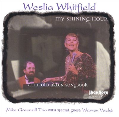 WESLA WHITFIELD - My Shining Hour: A Harold Arlen Songbook cover 