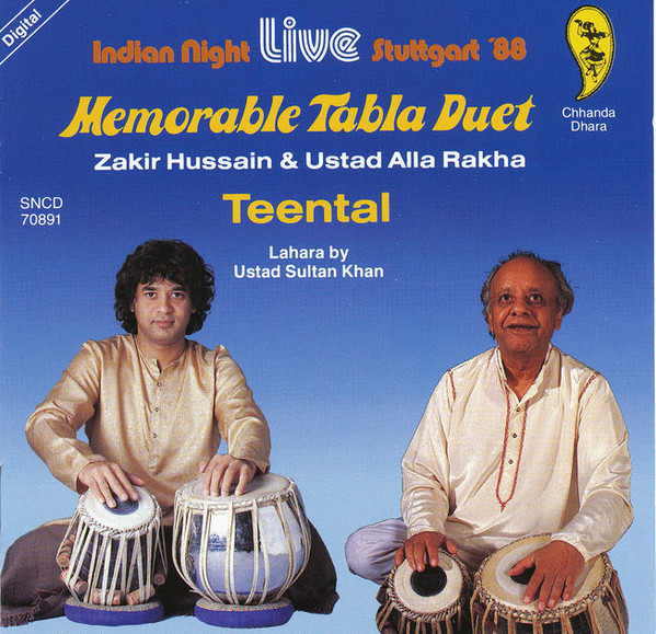 ZAKIR HUSSAIN - Zakir Hussain & Ustad Alla Rakha : Memorable Tabla Duet - Teental cover 