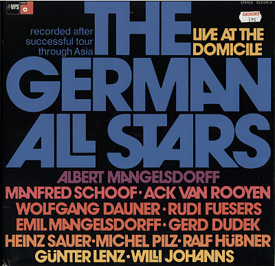 ALBERT MANGELSDORFF - The German Allstars - Live At The Domicile cover 