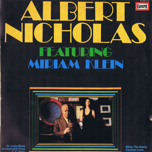 ALBERT NICHOLAS - Albert Nicholas Featuring Miriam Klein : Untitled cover 
