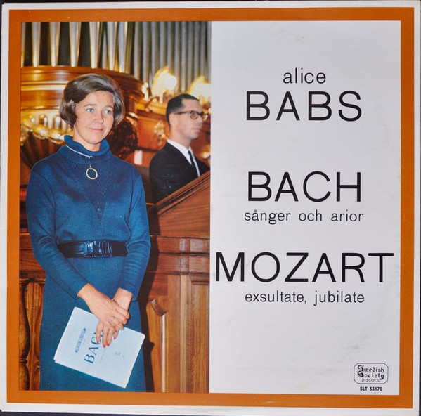 ALICE BABS - Sånger Och Arior / Exsultate, Jubilate cover 